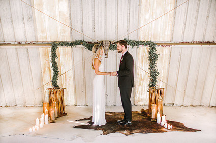 Romantic equestrian wedding ceremony