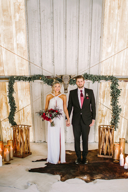 Romantic equestrian wedding portrait