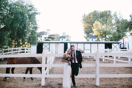 Romantic equestrian wedding portrait