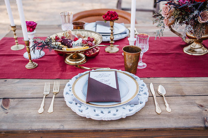 Equestrian wedding tablescape