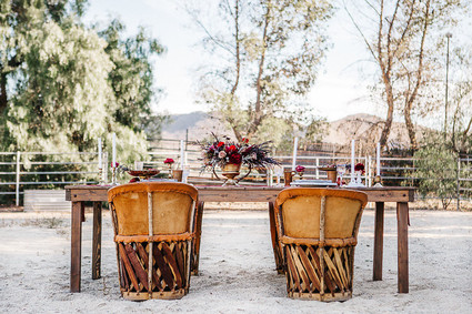 Equestrian wedding tablescape