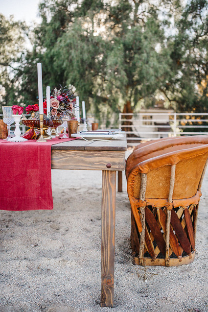 Equestrian wedding tablescape