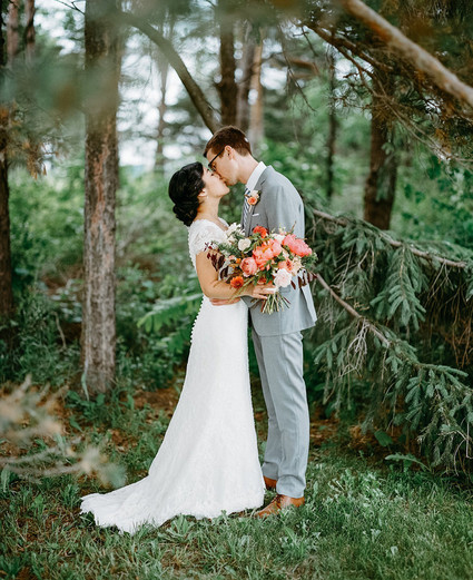 Outdoor wedding portrait
