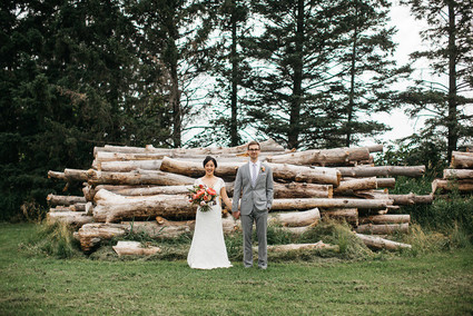Rustic wedding portrait