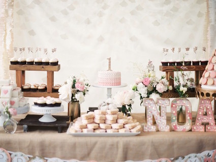 Feminine pink first birthday ideas