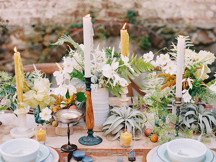 French garden tablescape
