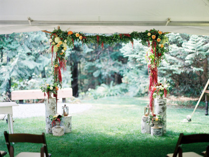 Bohemian wedding altar