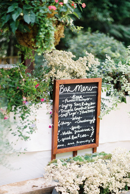 Chalkboard signage