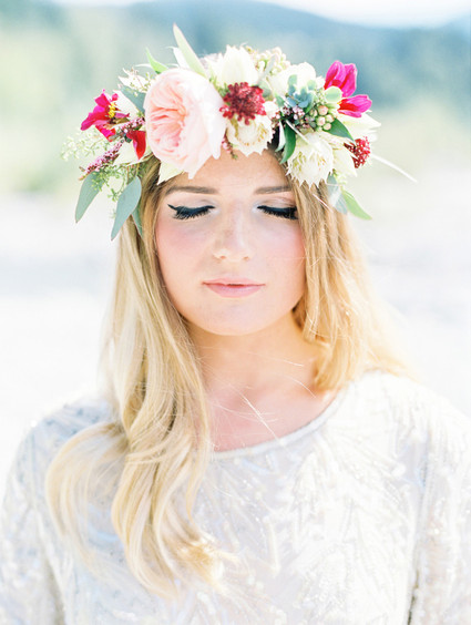 Bridal floral crown