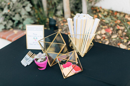 Geometric wedding decor