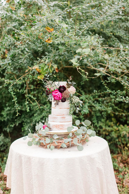 Naked wedding cake