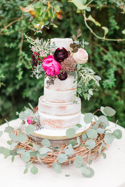 Naked wedding cake