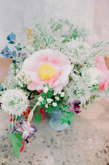 Spring peony floral arrangement