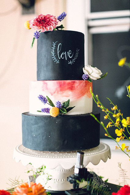 Black wedding cakes