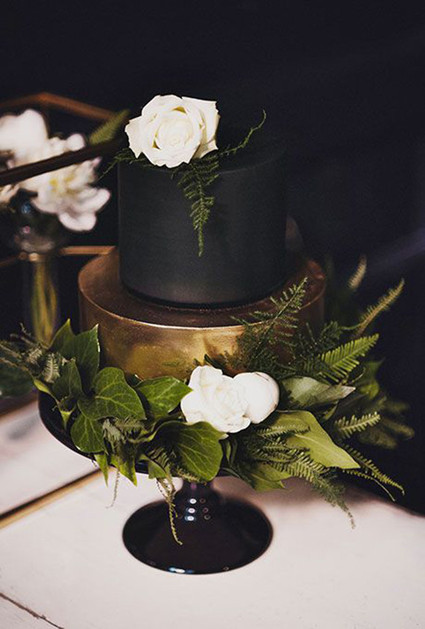 Black wedding cakes
