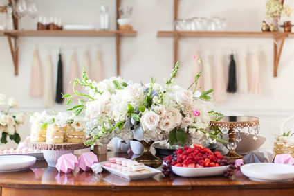 simple blush baby shower ideas