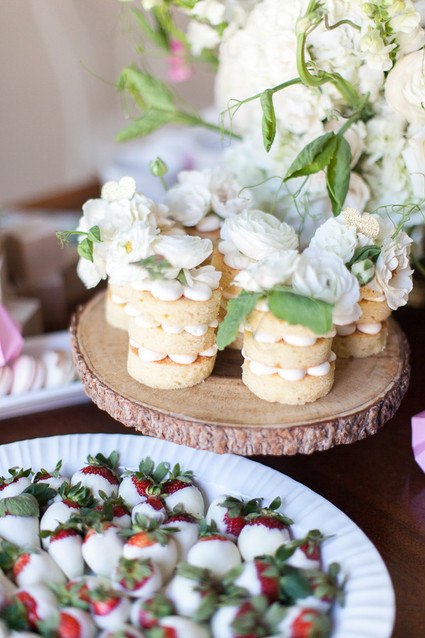 simple blush baby shower ideas