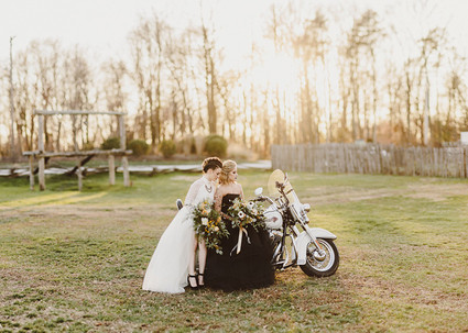 Edgy fall elopement inspiration