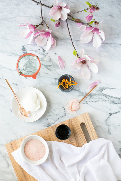 DIY coconut salt scrub recipe