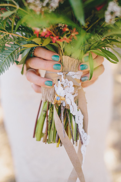Blue wedding nails