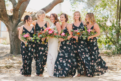 Floral bridesmaid dress