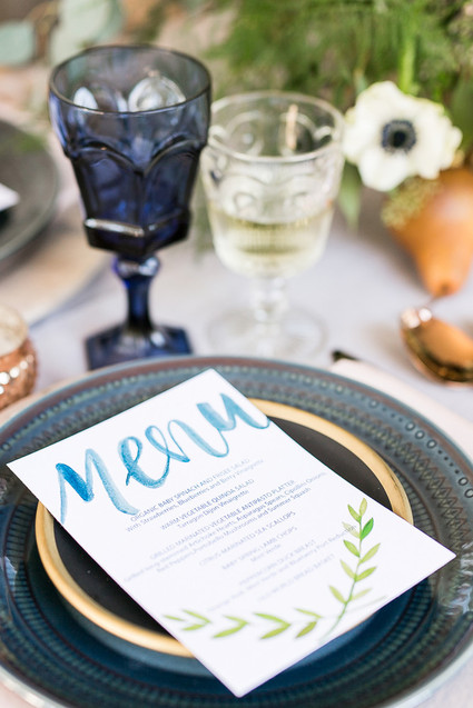 Spring wedding menu