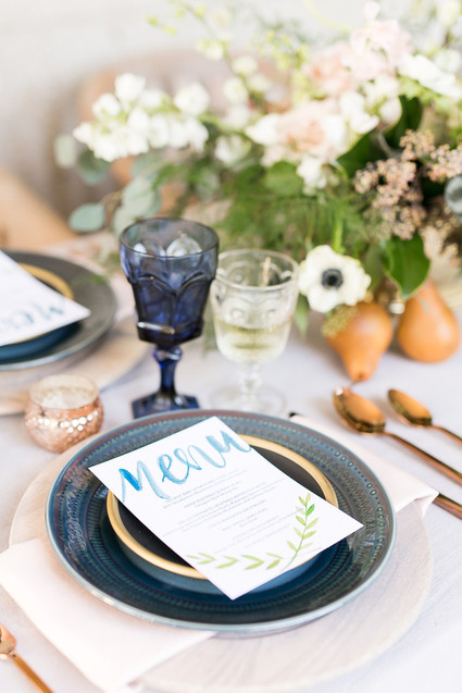 Spring wedding place setting