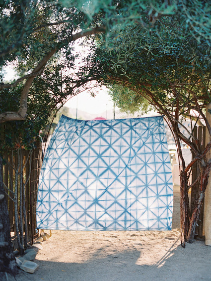 Fall Santa Barbara wine country wedding ceremony