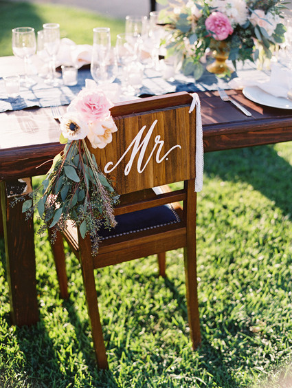 Rustic wedding signage