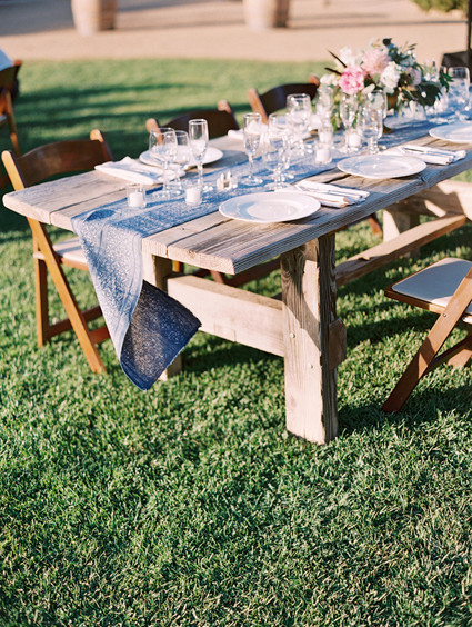 Rustic wedding tablescape