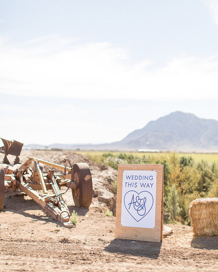 California desert wedding signage