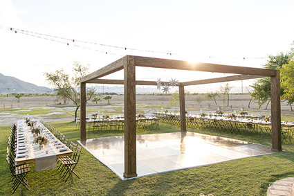 Rustic wedding dance floor