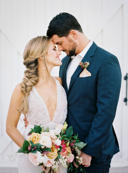 Romantic wedding portrait