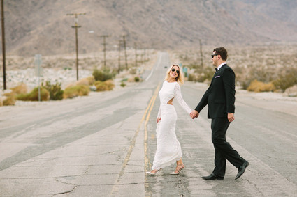 Desert wedding portrait