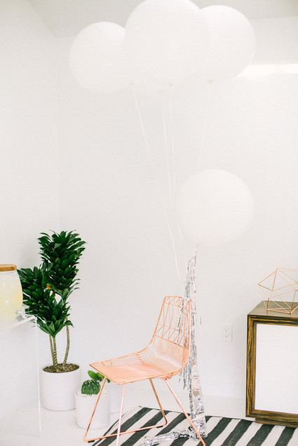 Modern gold and white 1st birthday