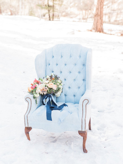Wintery blues wedding inspiration