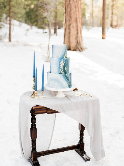 Wintery blues wedding inspiration