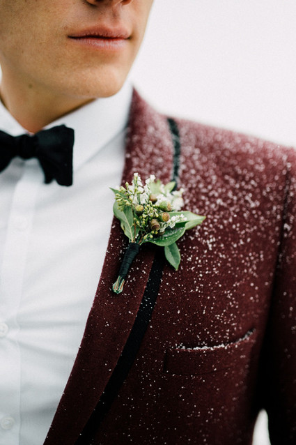 Snowy wedding portraits