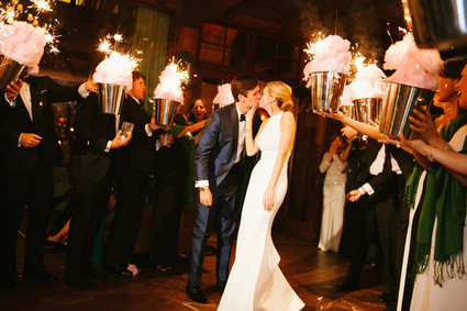 Sparkler and cotton candy send off