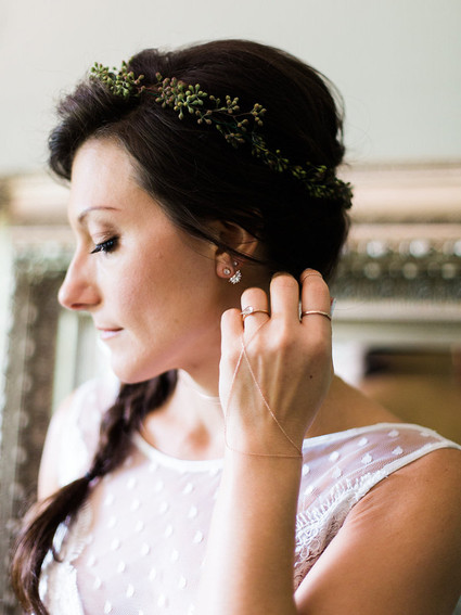 Lace and silk wedding dress
