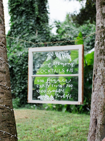 Handmade window signage