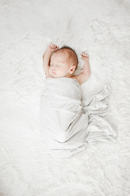 Sleepy newborn photo