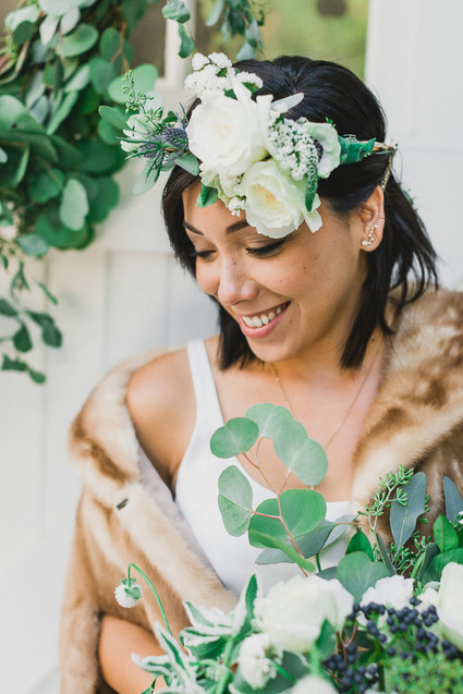 White floral crown