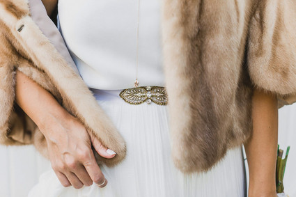 Vintage fur shrug