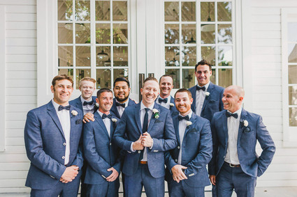 Navy groomsmen suits