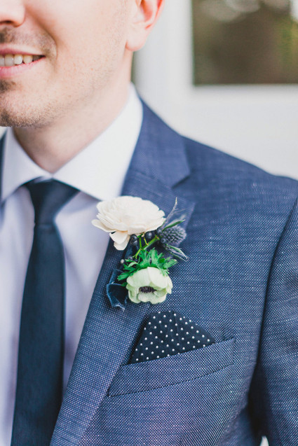 Navy groomsmen suit