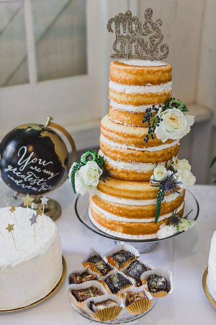 Naked wedding cake