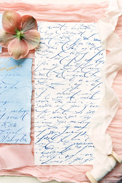 Rose quartz and serenity wedding inspiration