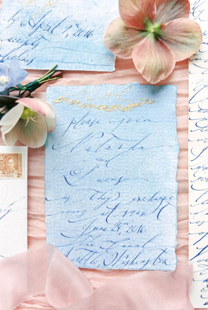 Rose quartz and serenity wedding inspiration Inspiration