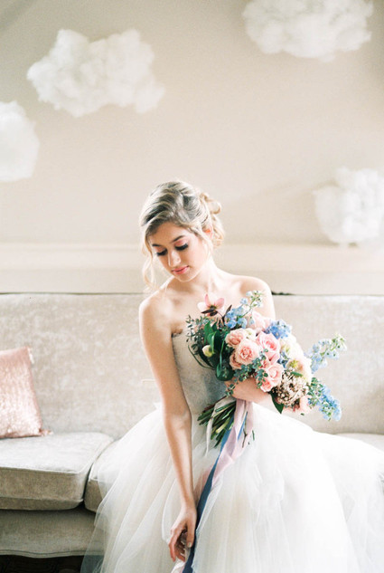 Rose quartz and serenity wedding inspiration